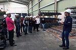Acadêmicos de Engenharia Civil em visita técnica na empresa Evehx